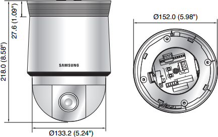 Купольная сетевая видеокамера Samsung SNP-5300P
