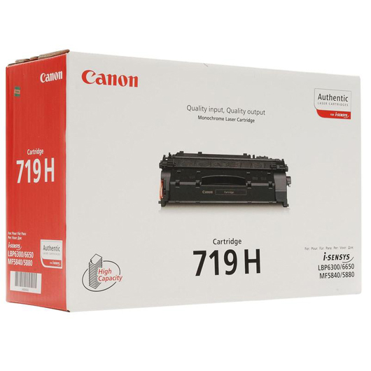 Canon 719 H для Canon i-SENSYS LBP 6300dn / LBP 6650dn / MF-5840 / 5880 / 5940 / 5980 / 6140 черный (6,4К) [3480B002]