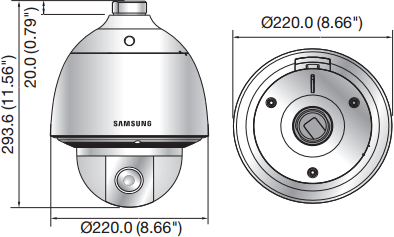Купольная сетевая видеокамера Samsung SNP-6201HP
