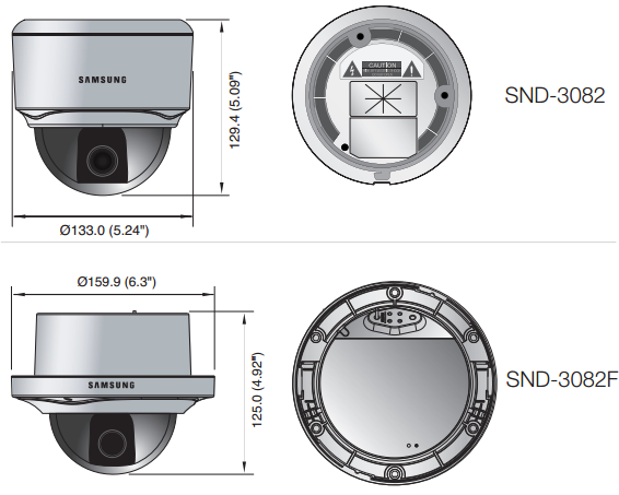 Купольная сетевая видеокамера Samsung SND-3082FP