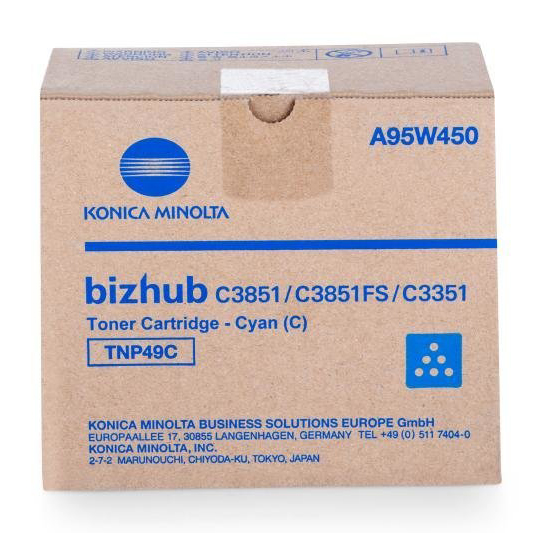 Konica-Minolta TNP-49C для bizhub C3351 синий (12K) [A95W450]